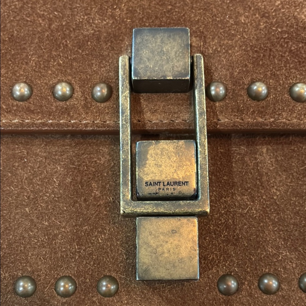 Saint Laurent Brown Leather Bag. Very unique. Only a few made.
